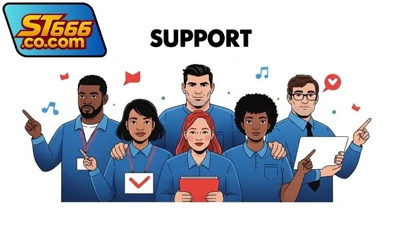 Các kênh hỗ trợ ST666 hiện nay