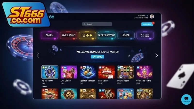 Trải nghiệm cá cược tại ST666 – Đa dạng, công bằng và minh bạch